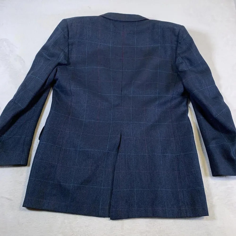 42L Kuppenheimer USA Vintage 2 Button Wool Tweed Blazer Sport Coat Houndstooth‎